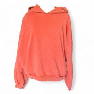 Carlo Orange Signature Heavyweight Oversized Cotton Hoodie Large Streetwear